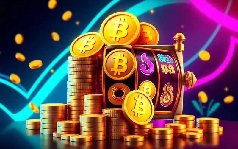 Bonus crypto di Alawin casino con monete digitali su fondo scuro